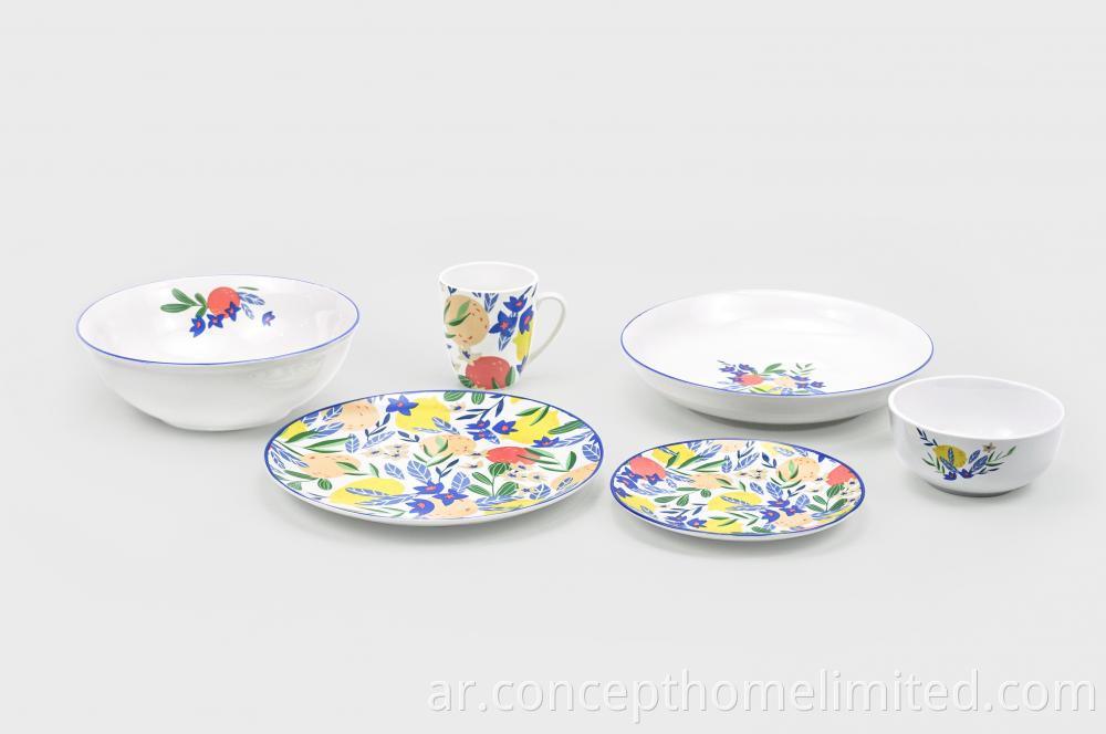 Porcelain Dinner Set With Decal Ch22067 03 1